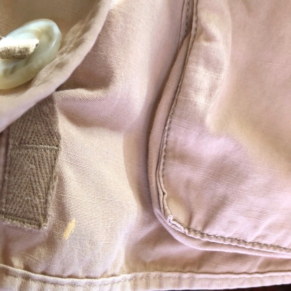 Loft Utility Jacket-Zipper and Button-Khaki-Small - Picture 6 of 7